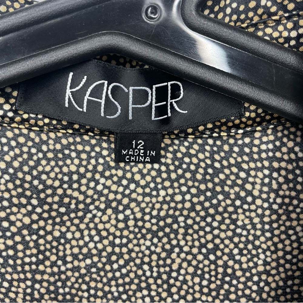 Vintage Kasper Small Dots Pattern Button Up Blouse - image 6